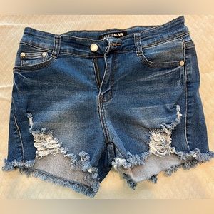 Distressed Jean Shorts
